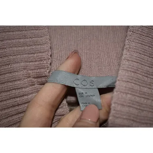 COS 100% Wool Ribbed Turtleneck Sweater Size M - Picture 4 of 4